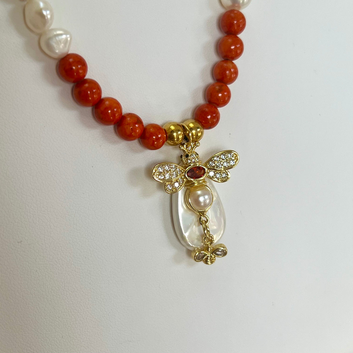 Pearl Bee Necklace