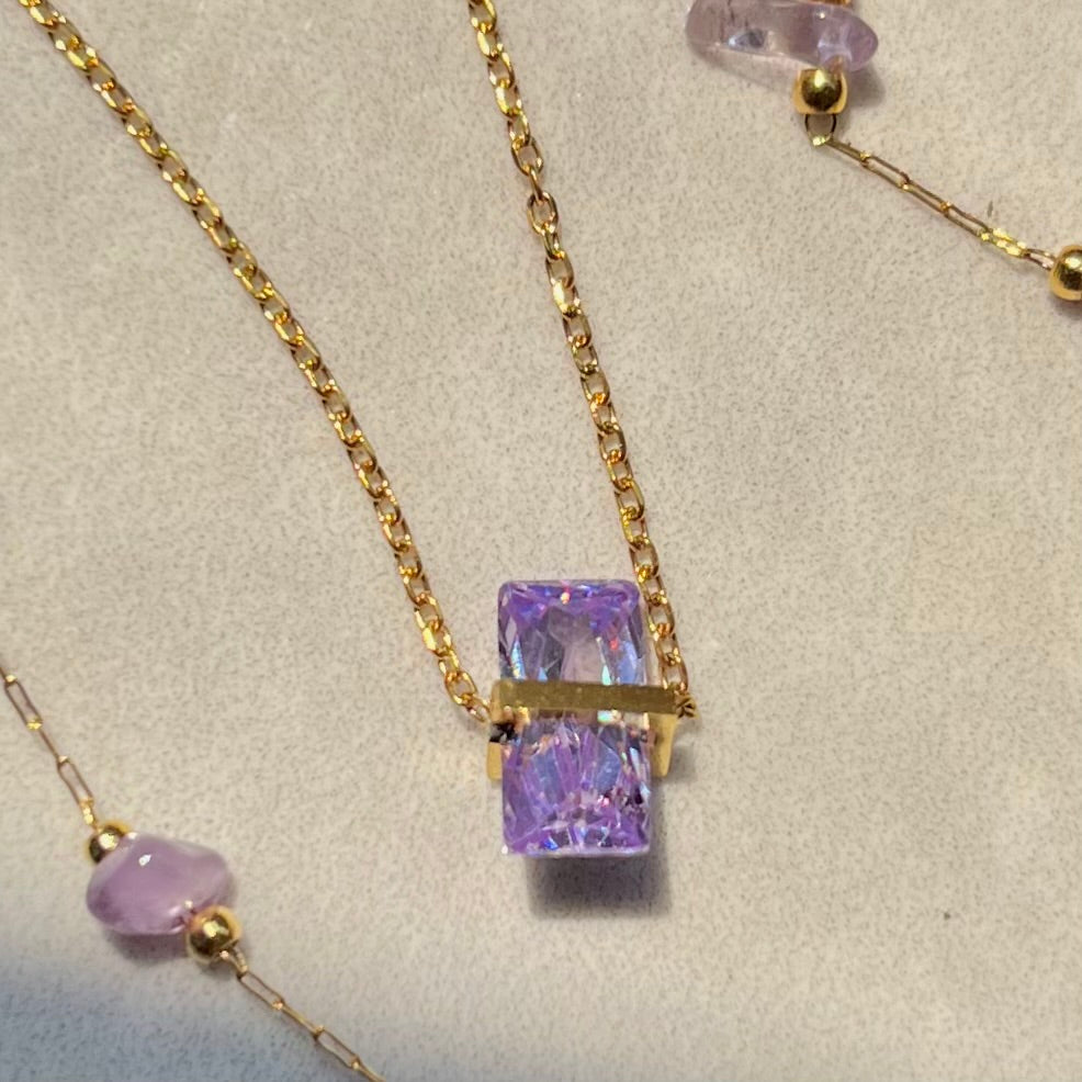 Purple Stone Necklace