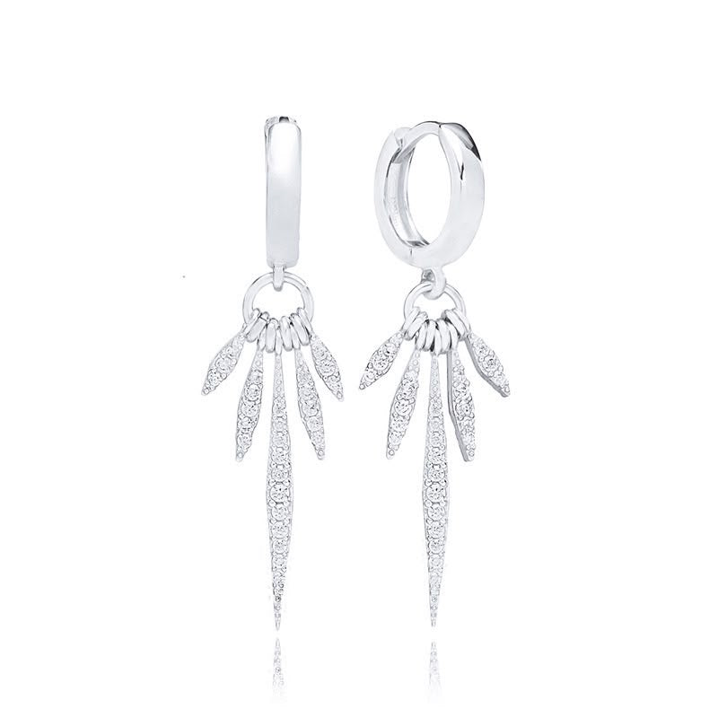 Silver Spike Earrings