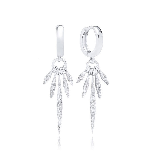 Silver Spike Earrings