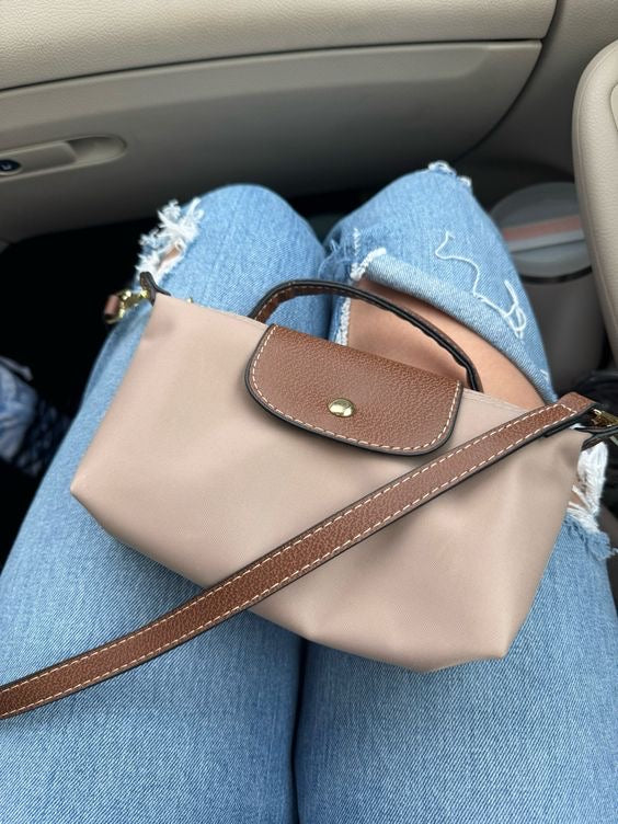 Baby Pink Le Pliage Pouch Dupe