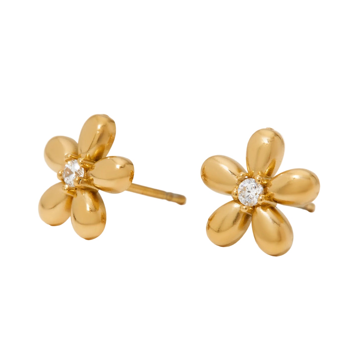 Golden Flower Studs