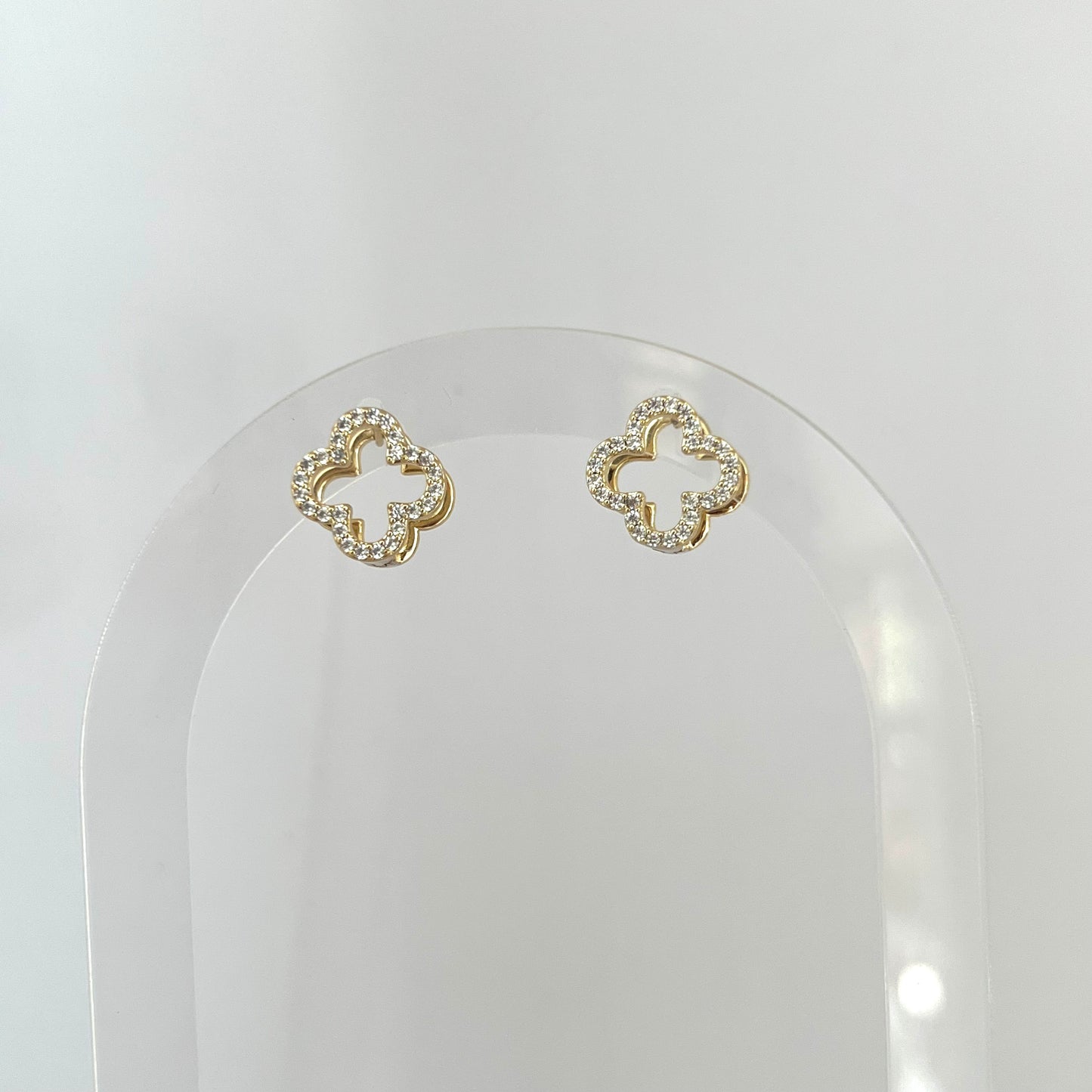 Clover Diamond Hoops