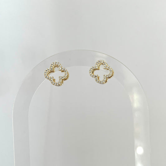 Clover Diamond Hoops
