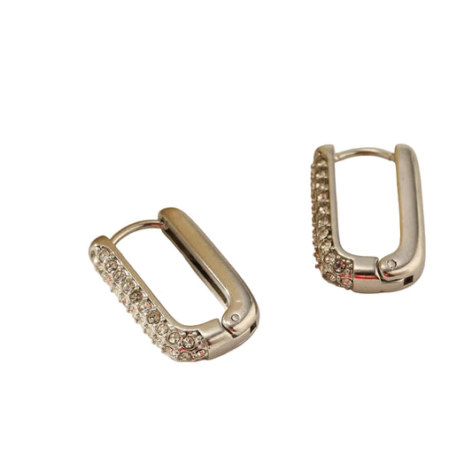 Pave Link Hoops