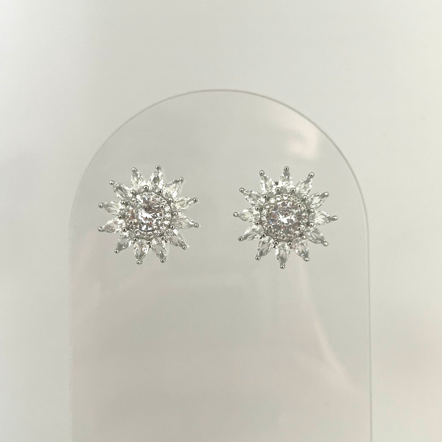 Silver Sun Studs