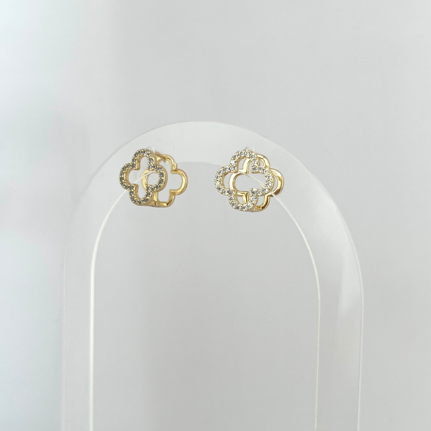 Clover Diamond Hoops