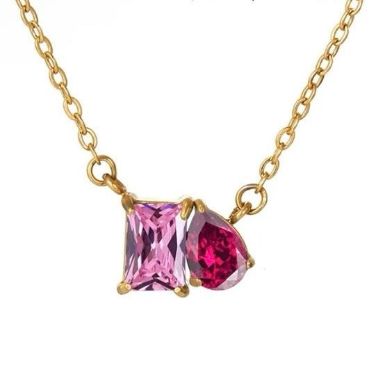 Double Stone Necklace