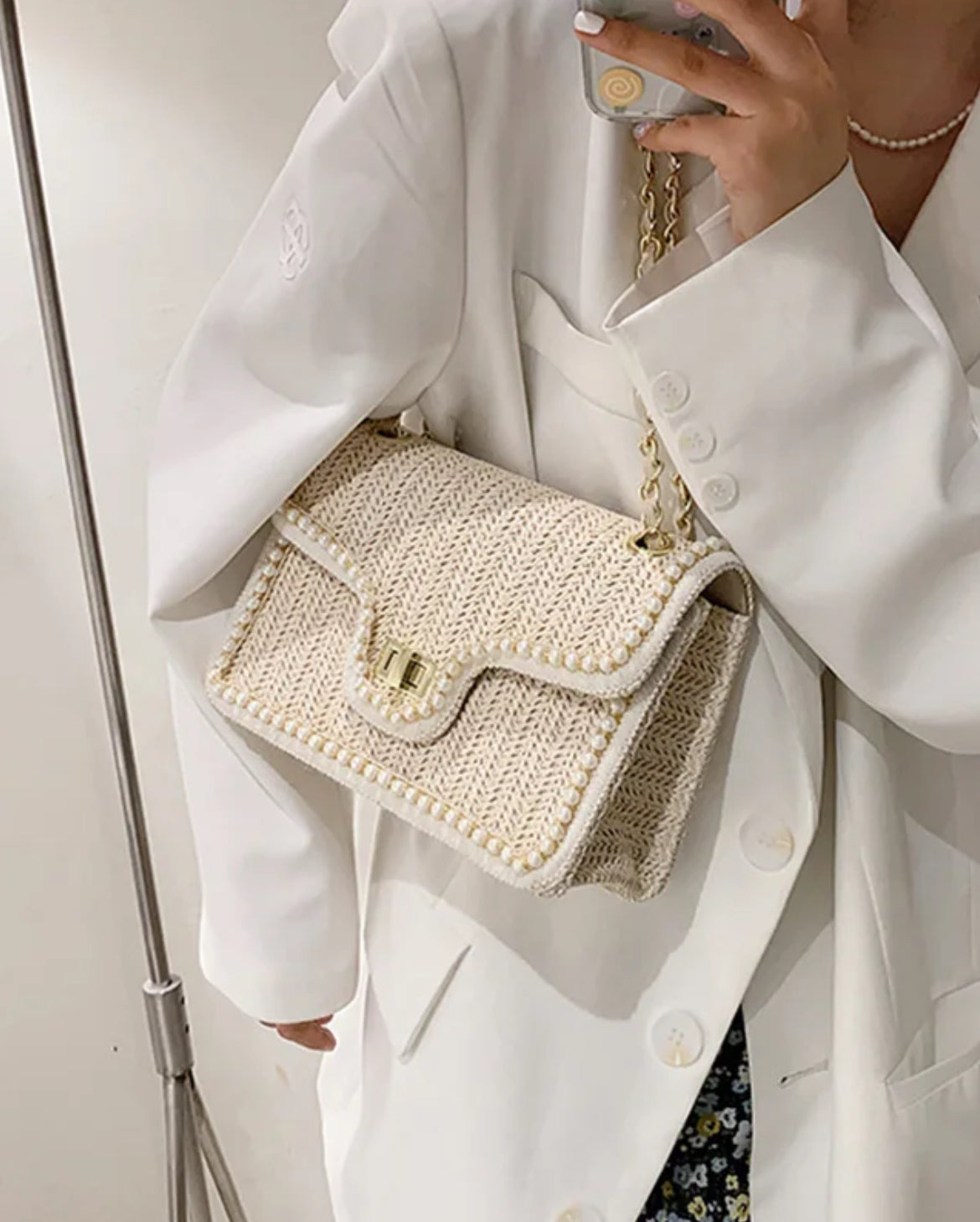 Pearly Square Bilum Bag