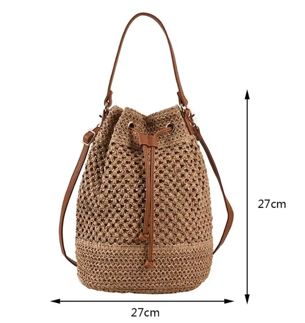 Brown Bucket Bilum Bag