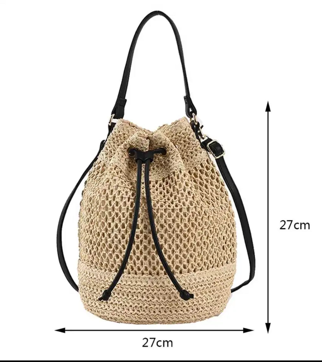 Black Bucket Bilum Bag