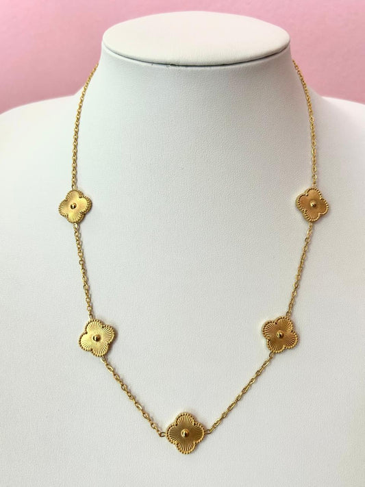 5 Motifs Golden Necklace