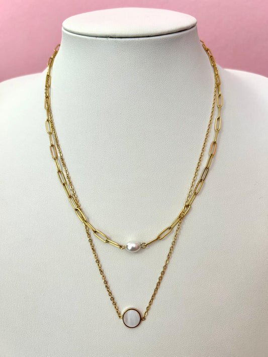 Double Layer Pearl Necklace