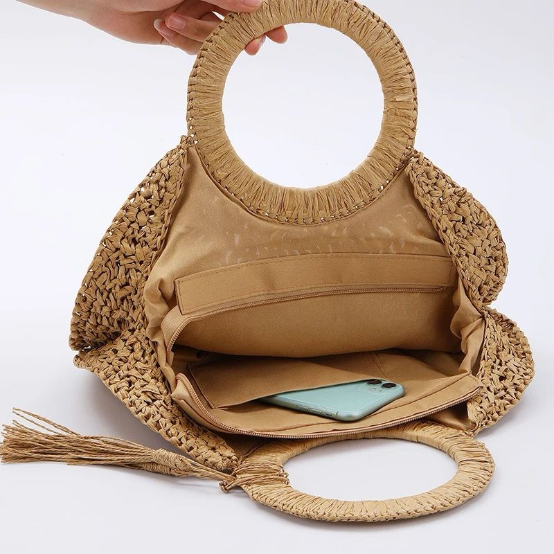 Round Woven Bilum Bag