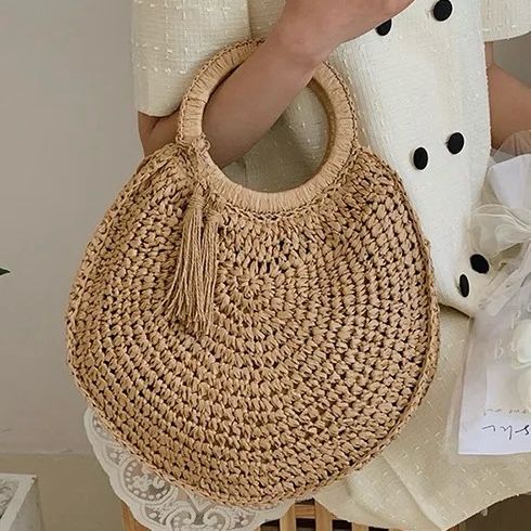 Round Woven Bilum Bag