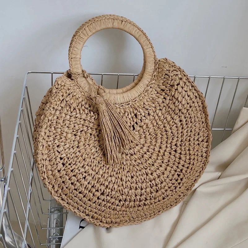 Round Woven Bilum Bag