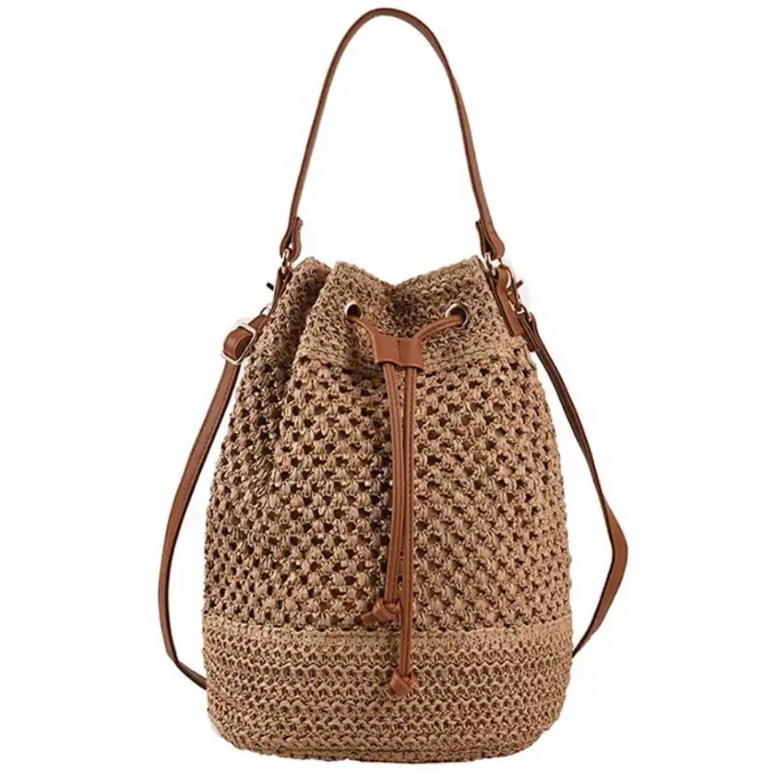 Brown Bucket Bilum Bag