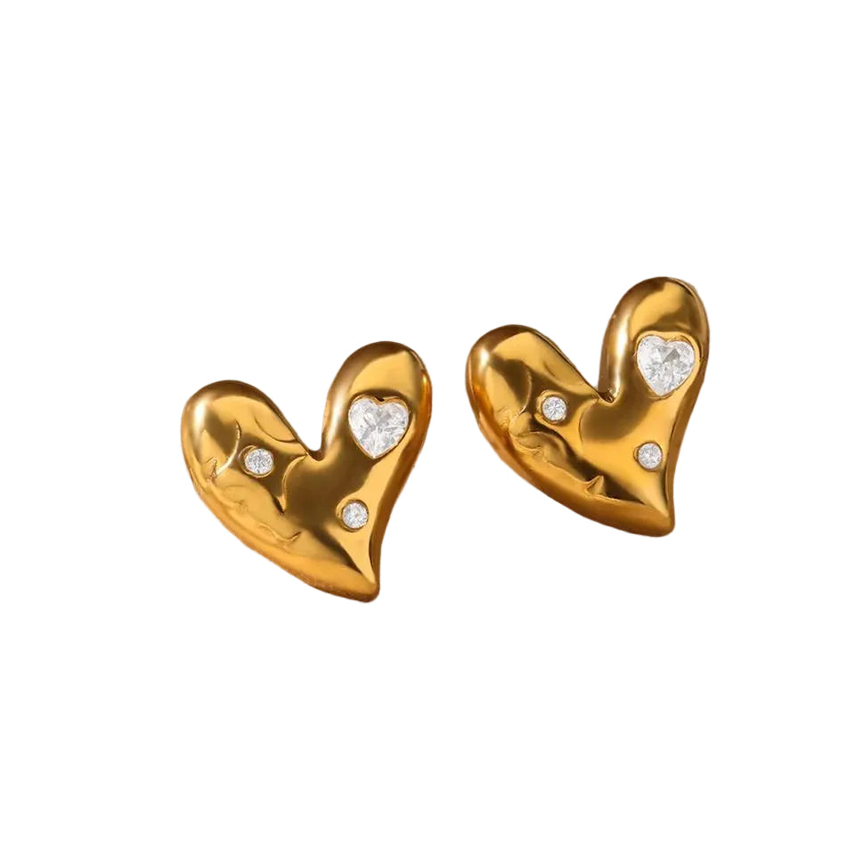Dainty Heart Studs